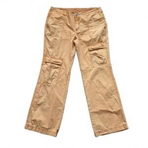 Free People The Thing Is Low Rise Utility Pants Cotton Orange Women's Size 12